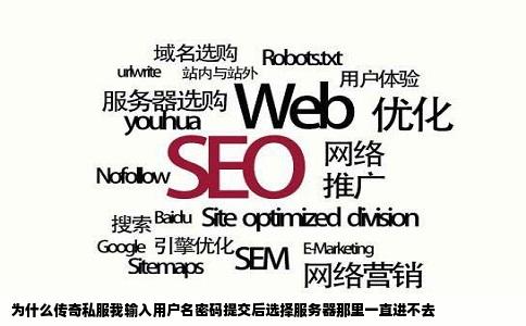 为什么传奇私服我输入用户名密码提交后选择服务器那里一直进不去