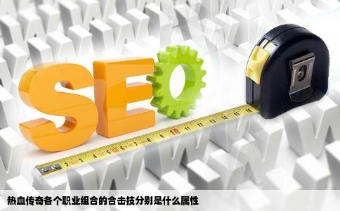 热血传奇各个职业组合的合击技分别是什么属性